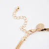 Gold Triple Row Snake Chain Anklet