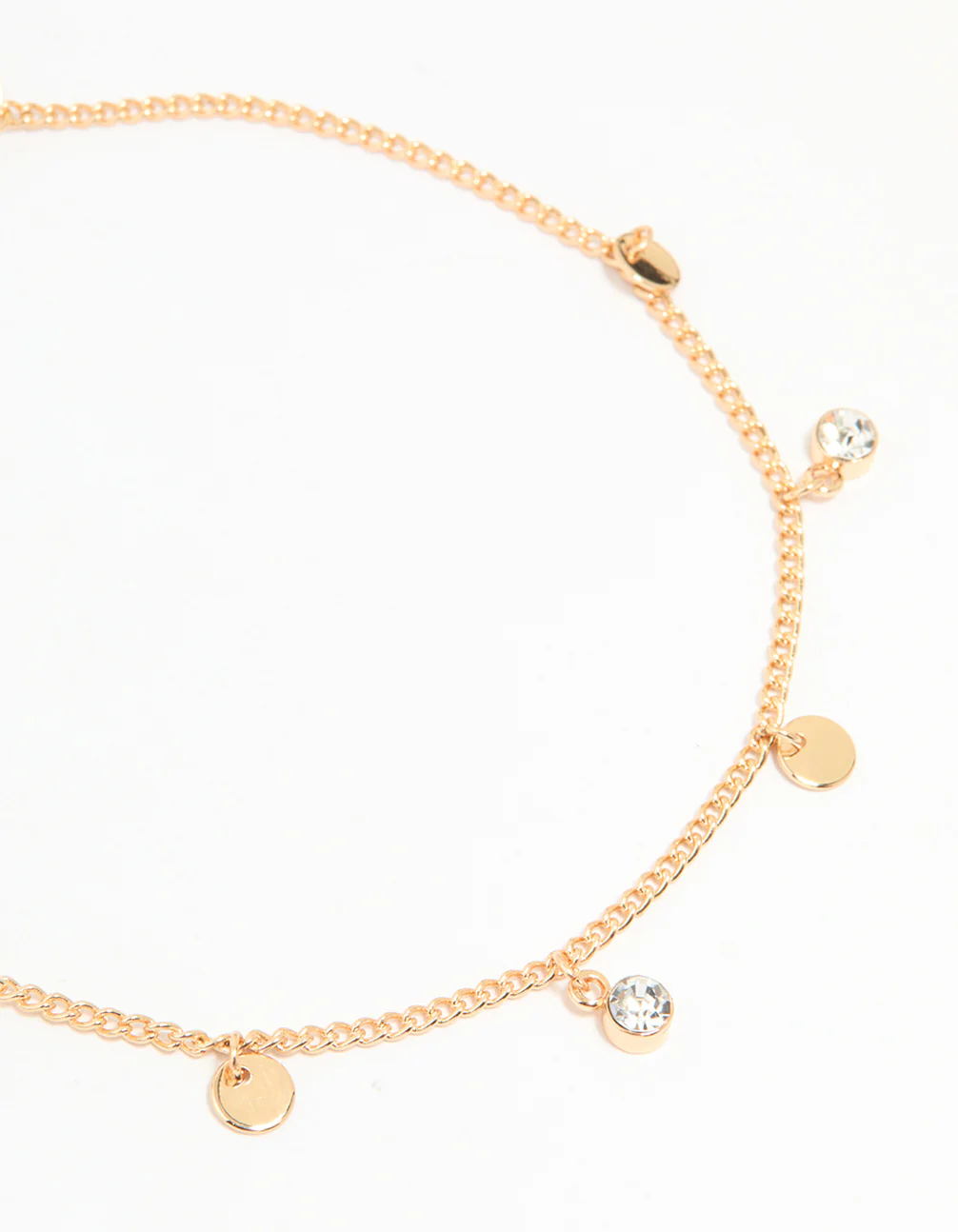 Gold Enamel Flower & Twisted Anklets 4-Pack