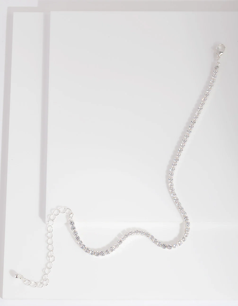 1349-silver-cubic-zirconia-cup-chain-anklet-2.webp Silver Cubic Zirconia Cup Chain Anklet
