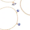 Gold Evil Eye Tennis & Chain Anklets 3-Pack