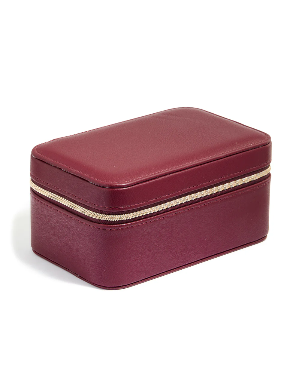 1358-burgundy-pu-leather-rectangular-layered-jewellery-box-3.webp Burgundy PU Leather Rectangular Layered Jewellery Box