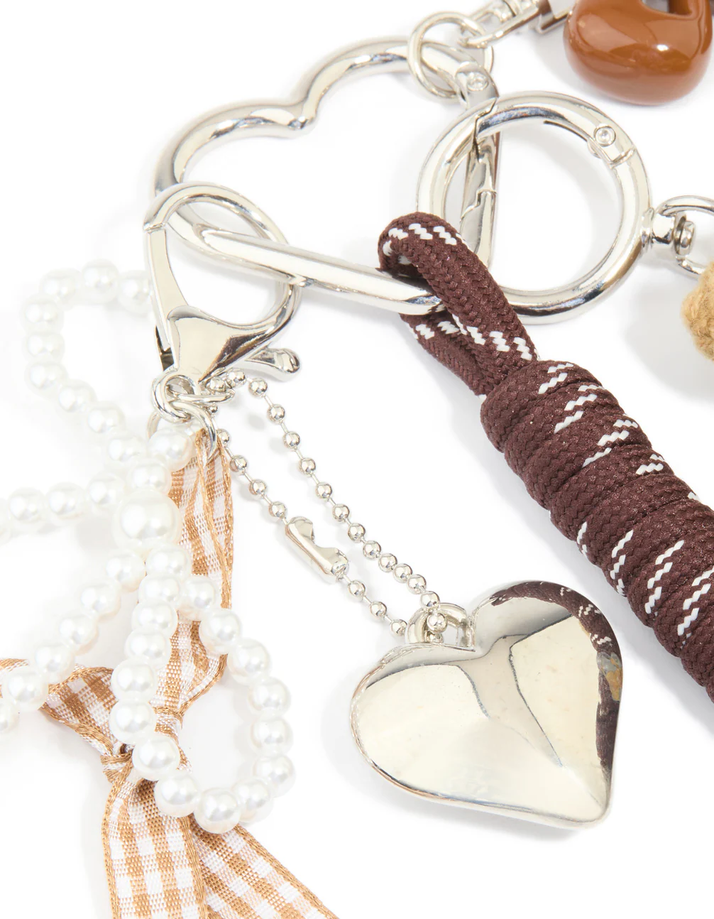 1359-silver-crochet-bear-brown-bows-key-chain-3.webp Silver Crochet Bear & Brown Bows Key Chain