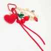 1363-red-crochet-fruit-fabric-key-chain-1.webp Red Crochet Fruit Fabric Key Chain