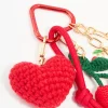 1363-red-crochet-fruit-fabric-key-chain-2.webp Red Crochet Fruit Fabric Key Chain