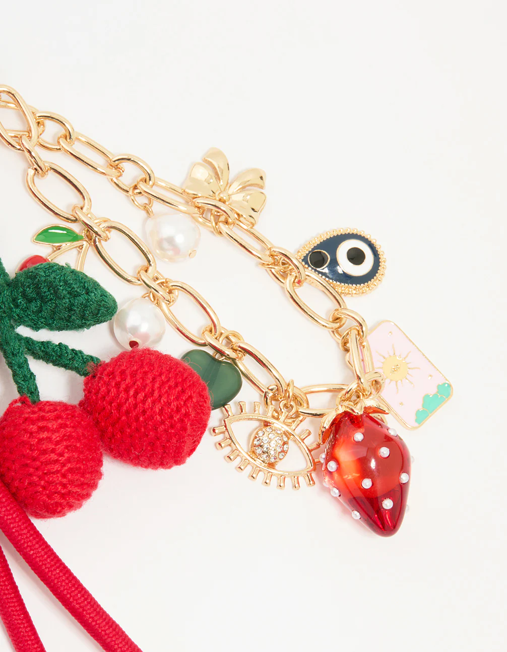1363-red-crochet-fruit-fabric-key-chain-3.webp Red Crochet Fruit Fabric Key Chain