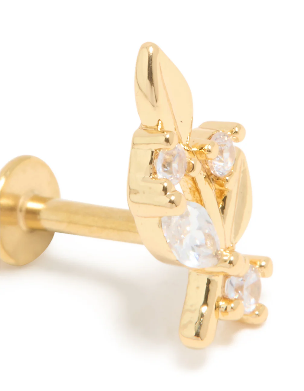 1366-gold-plated-surgical-steel-cubic-zirconia-floral-single-flat-back-stud-2.webp Gold Plated Surgical Steel Cubic Zirconia Floral Single Flat Back Stud