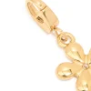 Waterproof Gold Plated Stainless Steel Flower Diamante Charm