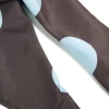 Chocolate Brown Large Pale Blue Polka Dot Fabric Scarf