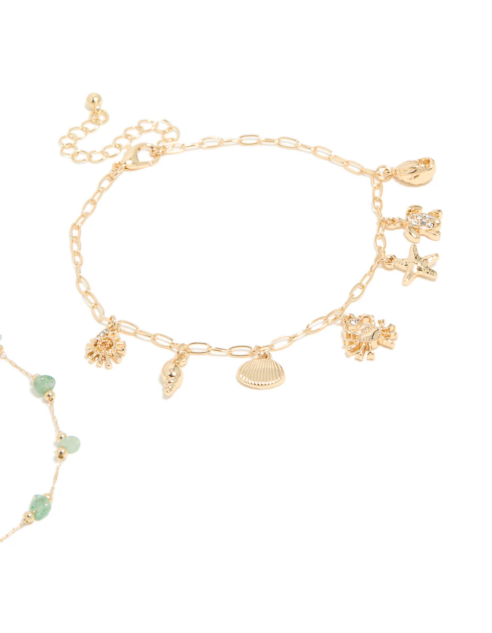 138-gold-semi-precious-stone-sea-charm-anklets-2-pack-3.webp Gold Semi Precious Stone & Sea Charm Anklets 2-Pack
