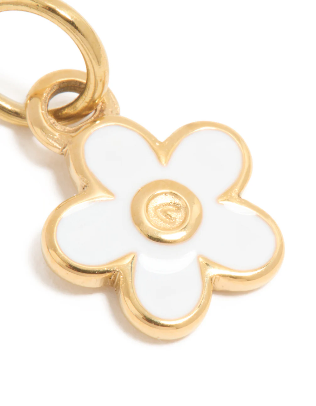 1381-waterproof-gold-plated-stainless-steel-white-enamel-daisy-charm-3.webp Waterproof Gold Plated Stainless Steel White Enamel Daisy Charm
