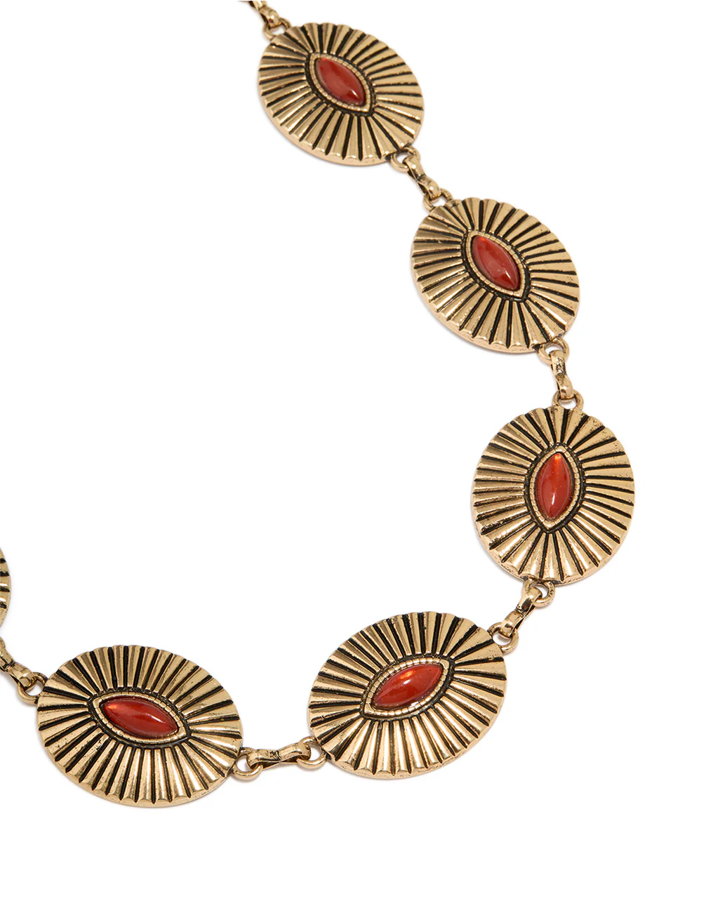 1384-antique-gold-red-oval-gem-western-belt-1.webp Antique Gold Red Oval Gem Western Belt
