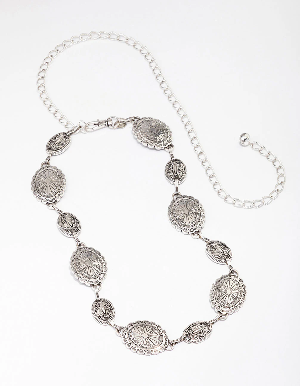 1385-antique-silver-textured-circular-chain-belt-2.webp Antique Silver Textured Circular Chain Belt