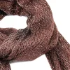Brown Fabric Large Draped Scarf