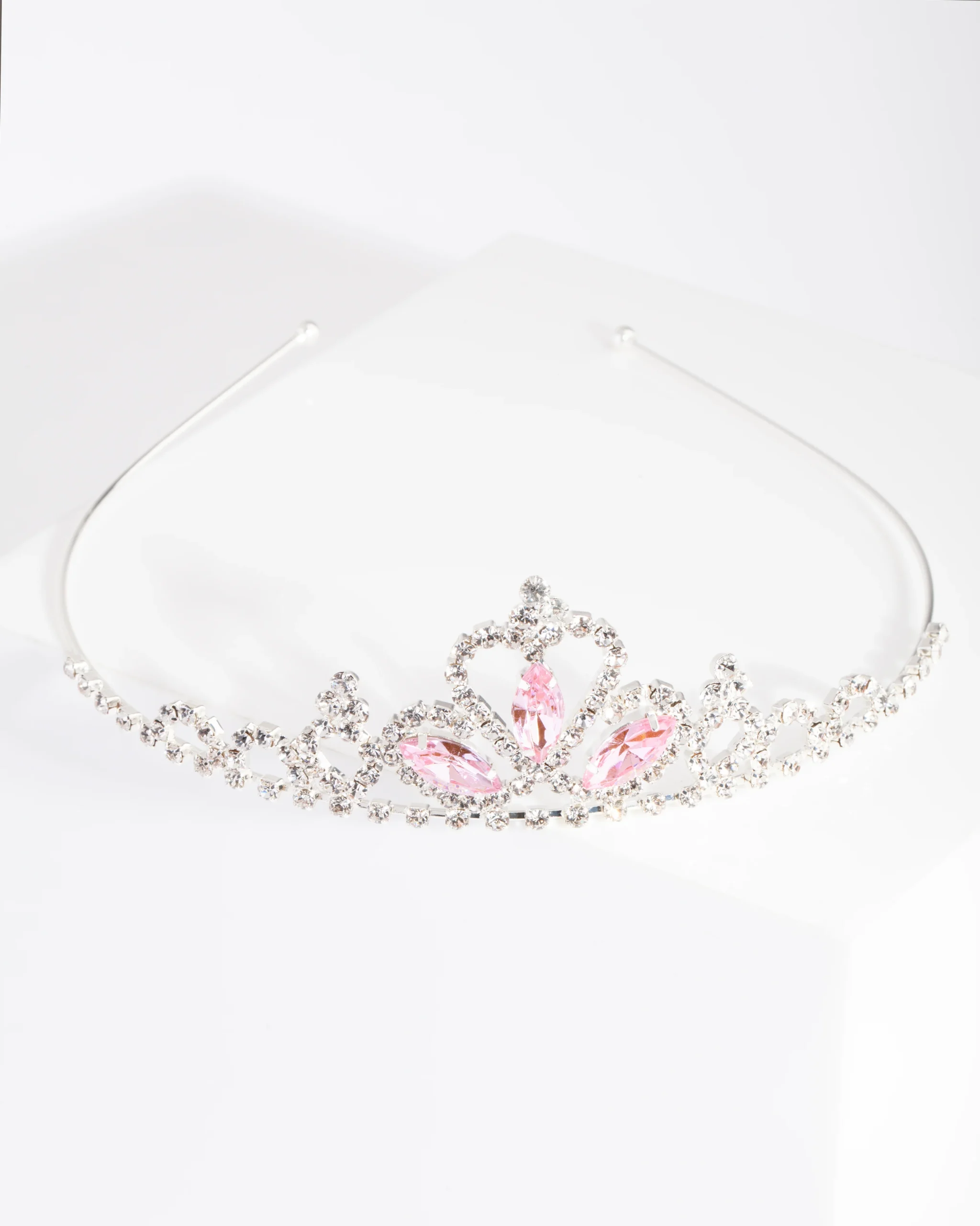 1397-kids-silver-stone-diamante-tiara-headband-1.webp Kids Silver Stone Diamante Tiara Headband