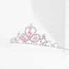 Kids Silver Stone Diamante Tiara Headband
