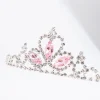 Kids Silver Stone Diamante Tiara Headband