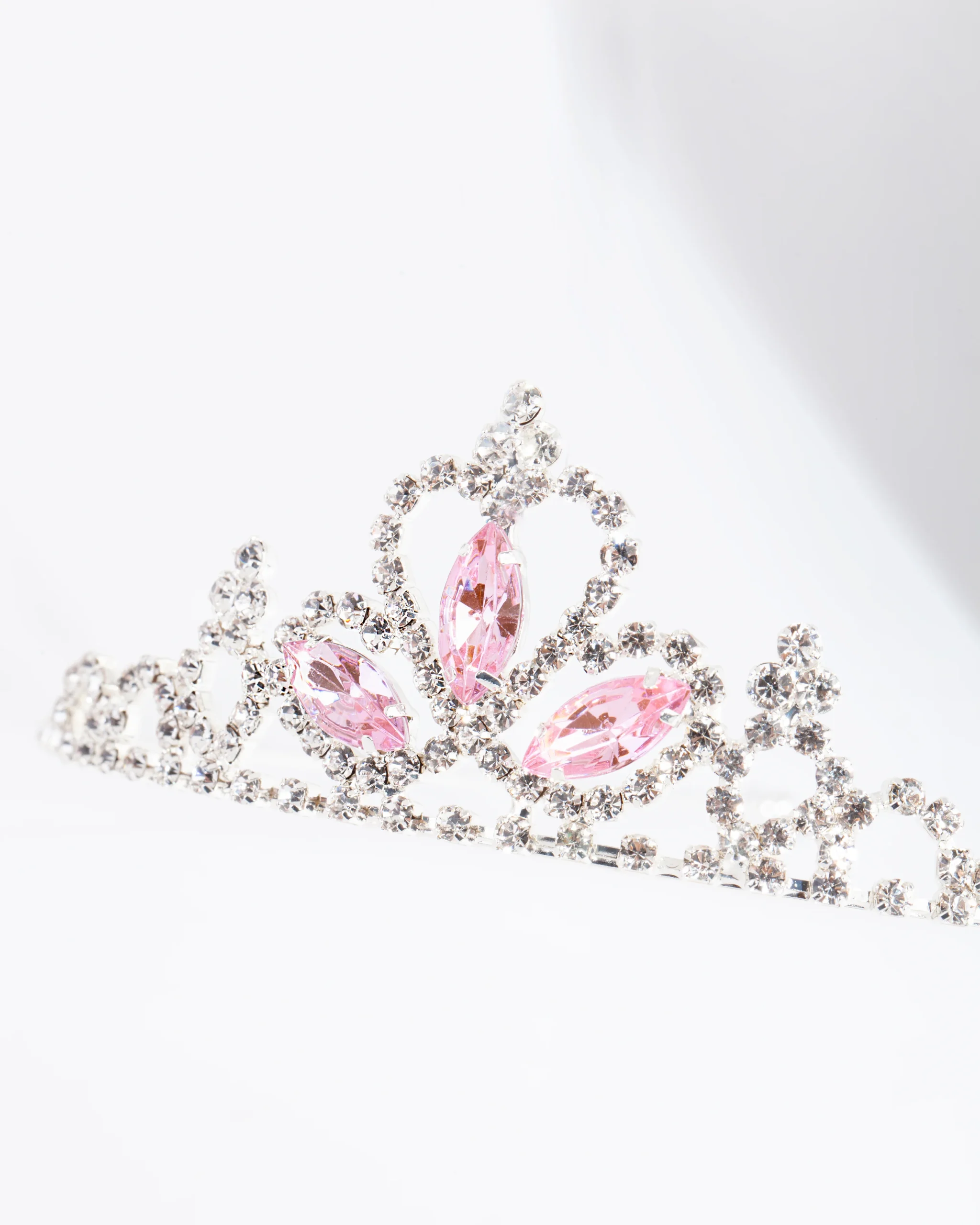 1397-kids-silver-stone-diamante-tiara-headband-3.webp Kids Silver Stone Diamante Tiara Headband