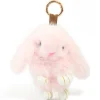Kids Pink Fabric Bunny Key Chain