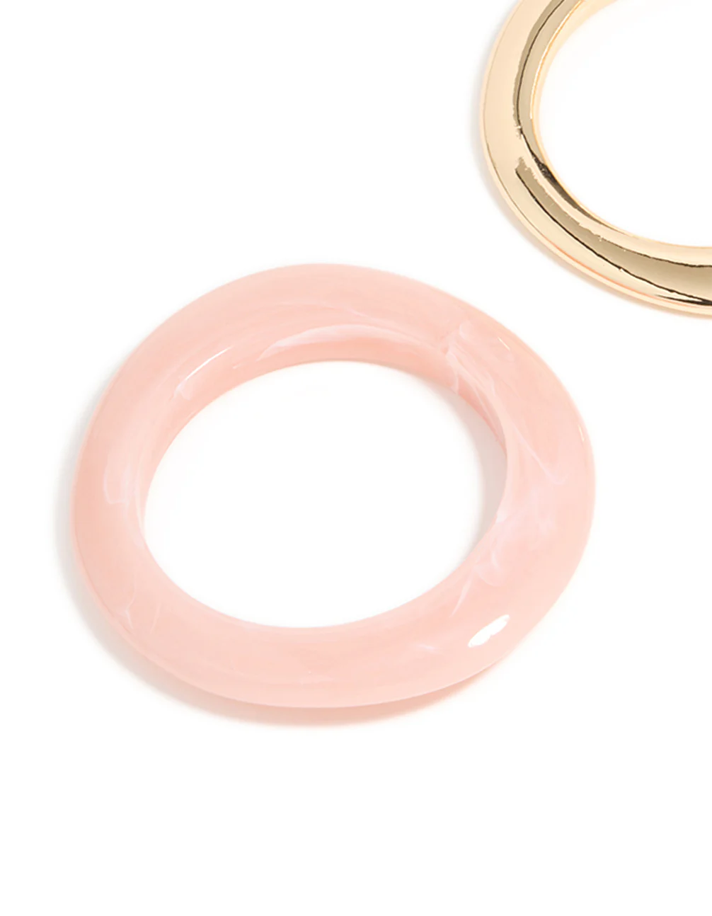 Gold & Pink Acrylic Bangles 2-Pack