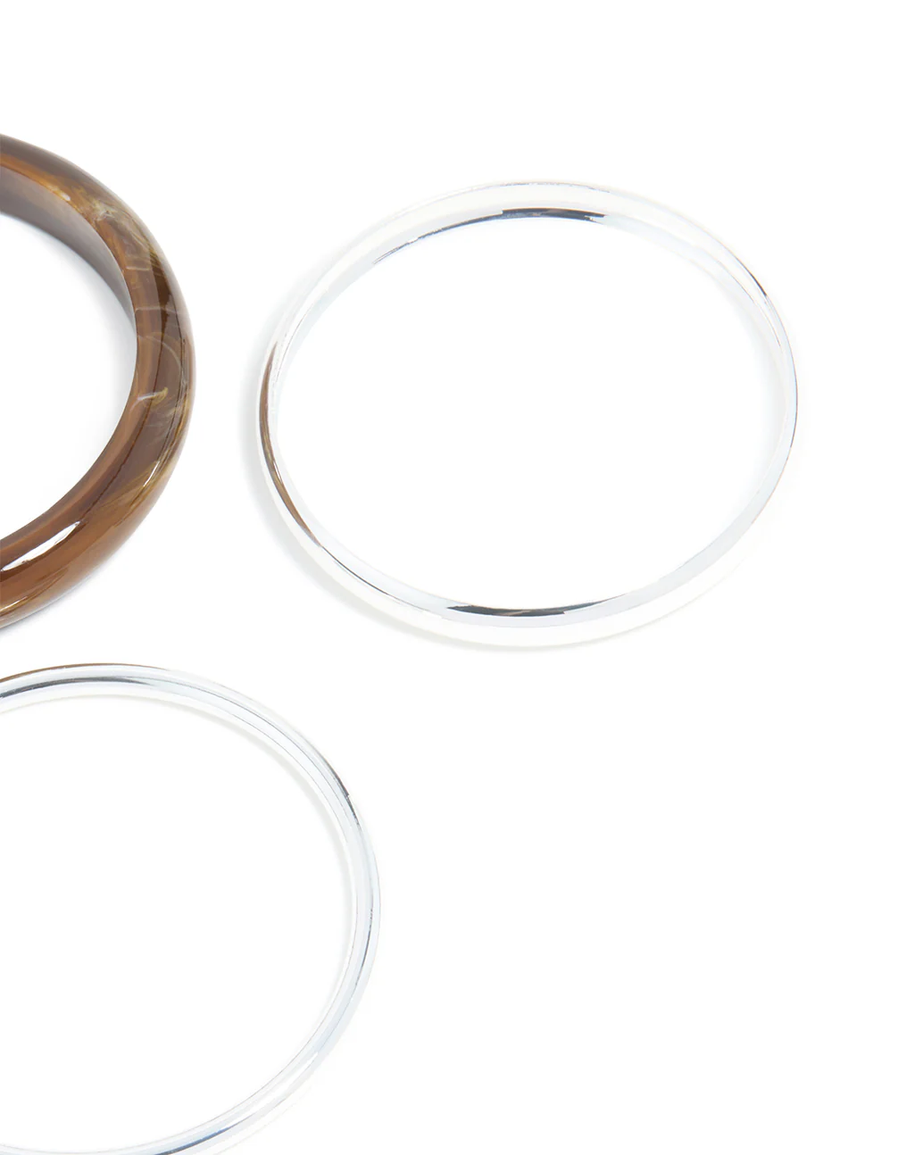 1407-brown-acrylic-silver-bangles-3-pack-3.webp Brown Acrylic & Silver Bangles 3-Pack