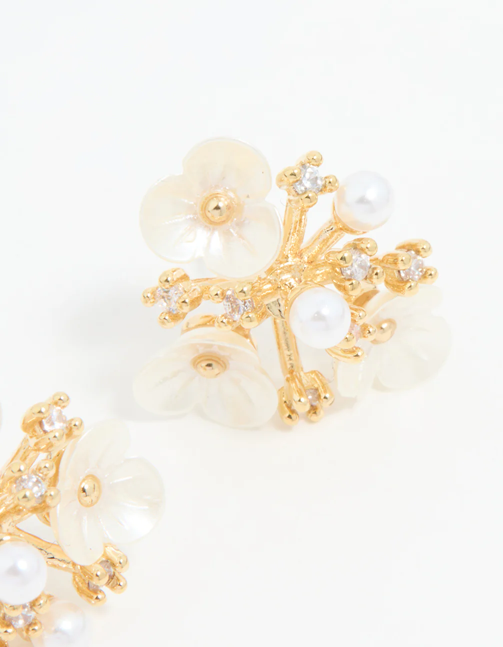 1409-gold-plated-acrylic-flower-cluster-earrings-5.webp Gold Plated Acrylic Flower Cluster Earrings