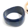 Dark Acrylic & Gold Bangles 2-Pack