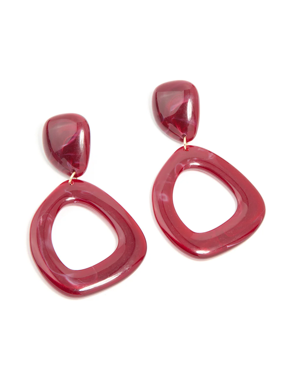 1413-red-acrylic-organic-open-square-oval-drop-earrings-1.webp Red Acrylic Organic Open Square Oval Drop Earrings
