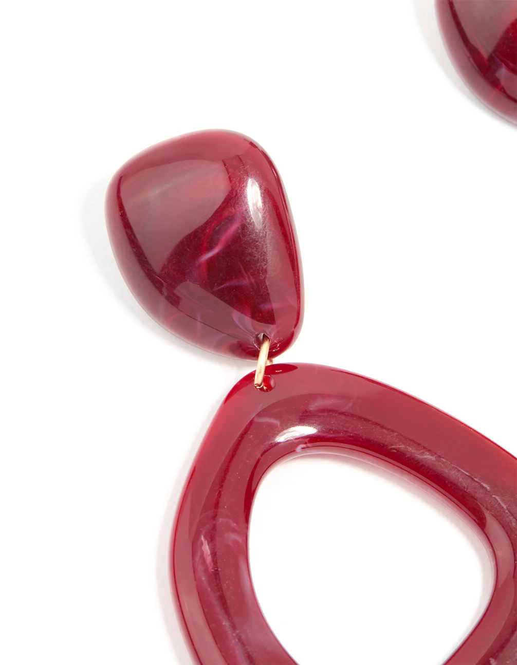1413-red-acrylic-organic-open-square-oval-drop-earrings-4.webp Red Acrylic Organic Open Square Oval Drop Earrings