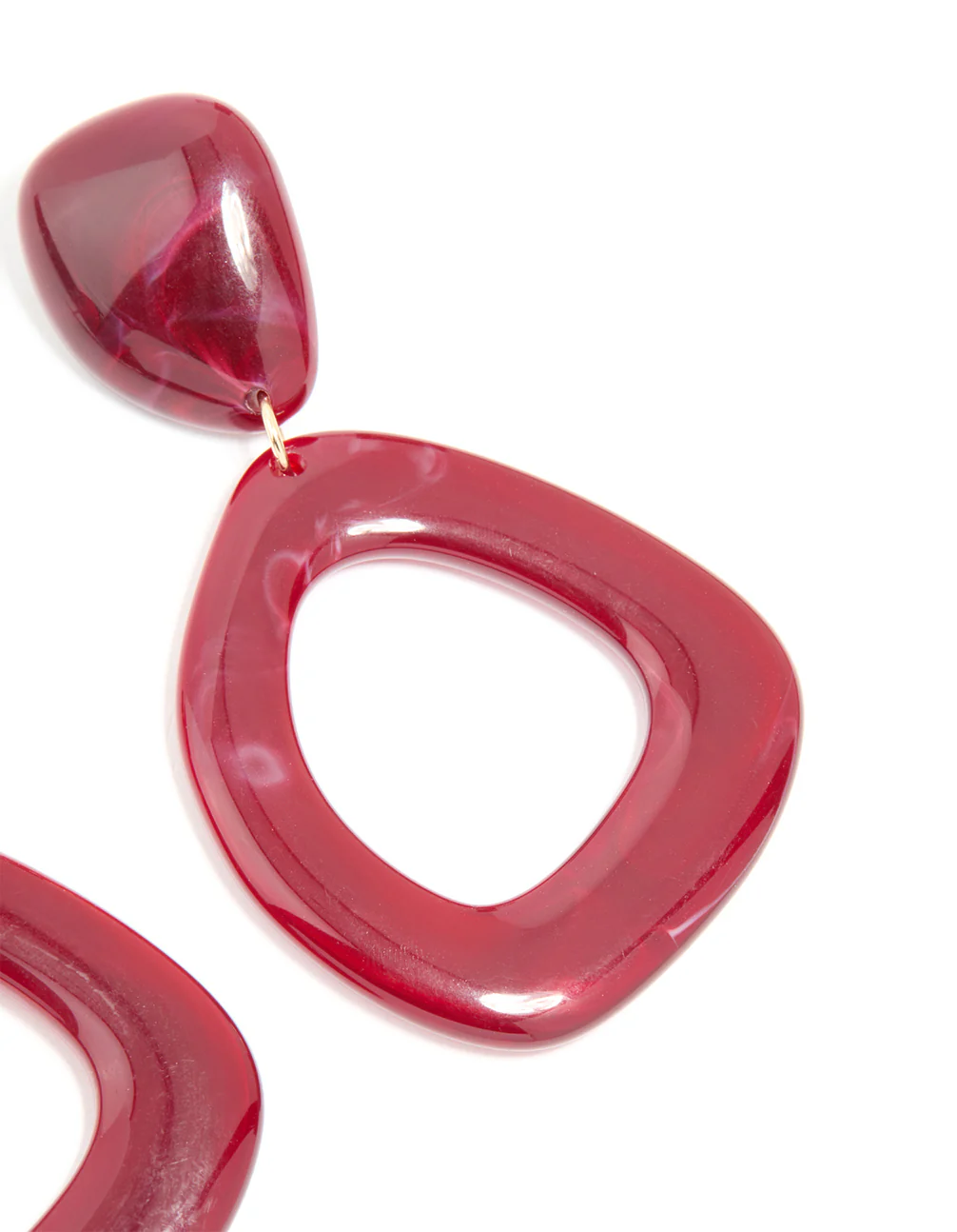 1413-red-acrylic-organic-open-square-oval-drop-earrings-5.webp Red Acrylic Organic Open Square Oval Drop Earrings