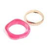 Gold & Hot Pink Acrylic Bangles 2-Pack