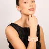 Pink Acrylic & Gold Smooth Bracelets 3-Pack