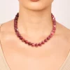 1419-red-marbled-acrylic-beaded-necklace-2.webp Red Marbled Acrylic Beaded Necklace