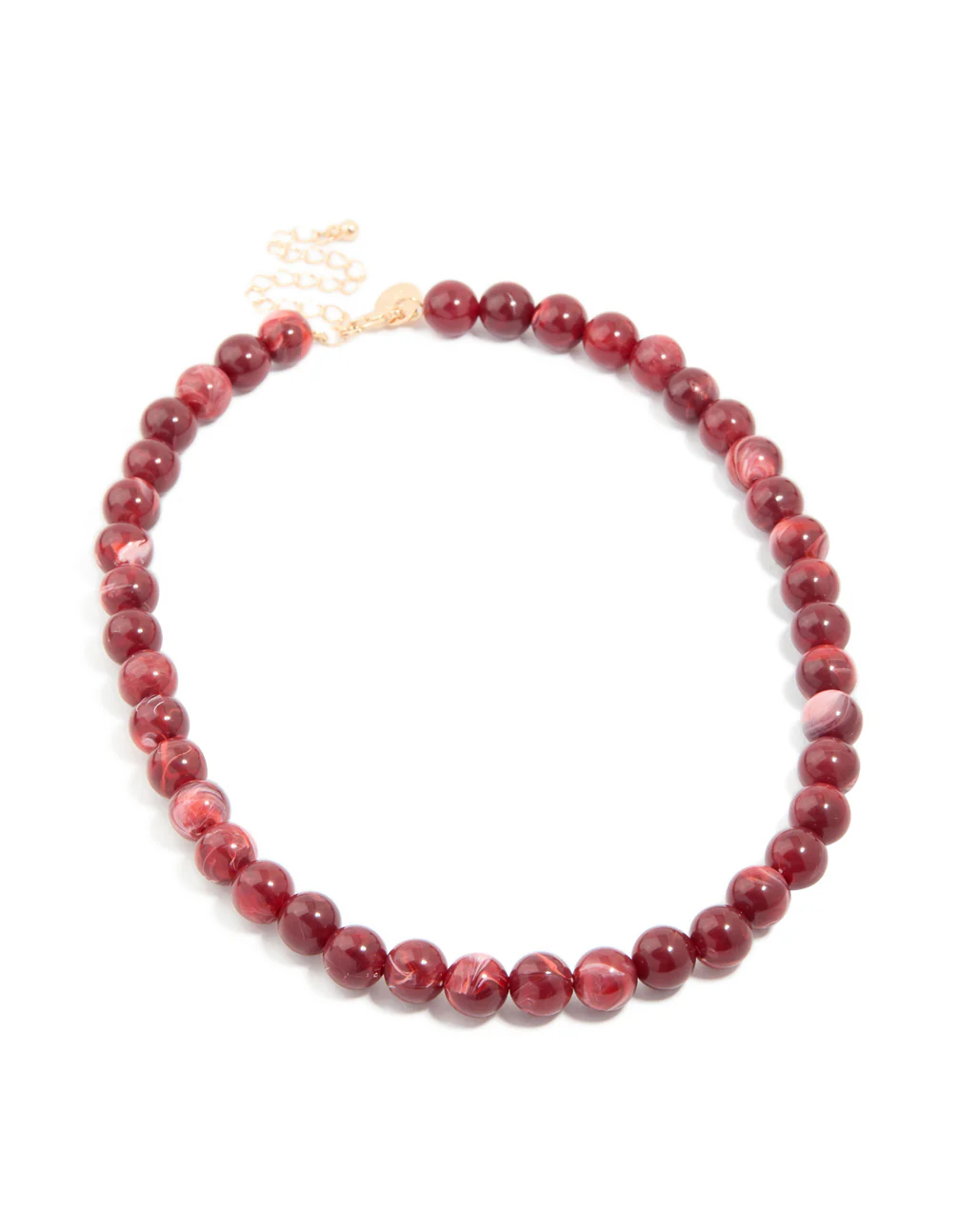 1419-red-marbled-acrylic-beaded-necklace-4.webp Red Marbled Acrylic Beaded Necklace