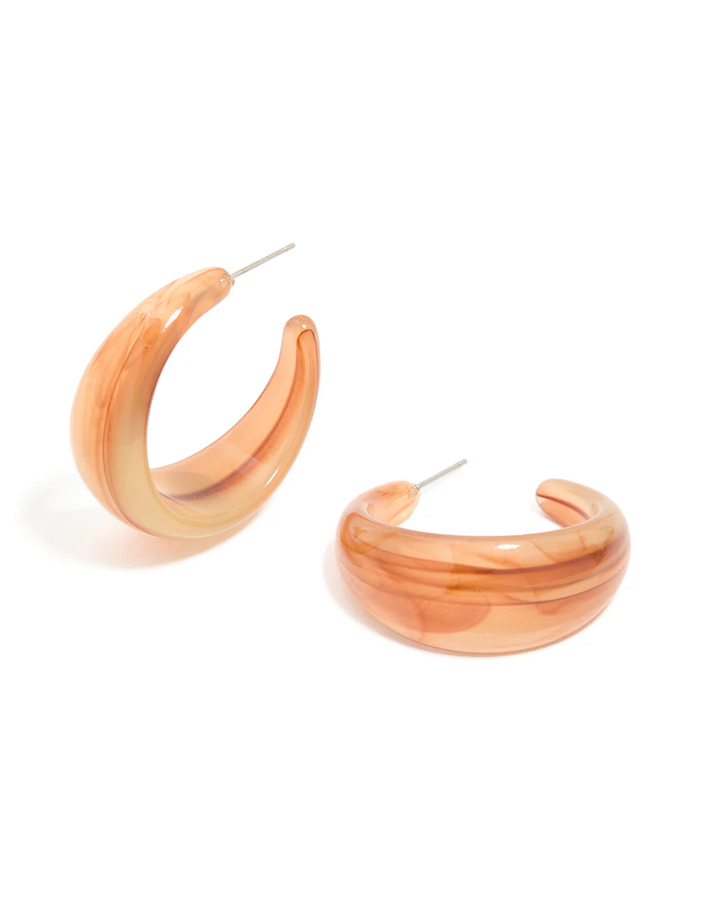 1424-brown-acrylic-marble-hoop-earrings-1.webp Brown Acrylic Marble Hoop Earrings