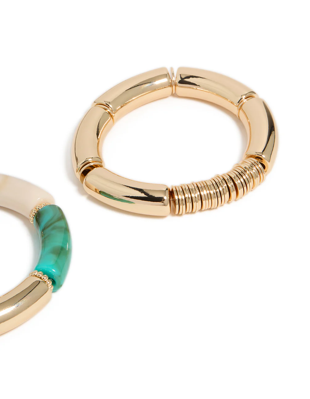 1428-gold-with-rings-acrylic-stretch-bracelets-2-pack-5.webp Gold With Rings & Acrylic Stretch Bracelets 2-Pack