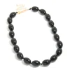 Black Acrylic Beaded Necklace