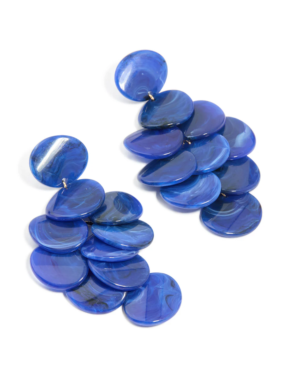 1435-dark-blue-acrylic-circles-waterfall-drop-earrings-2.webp Dark Blue Acrylic Circles Waterfall Drop Earrings