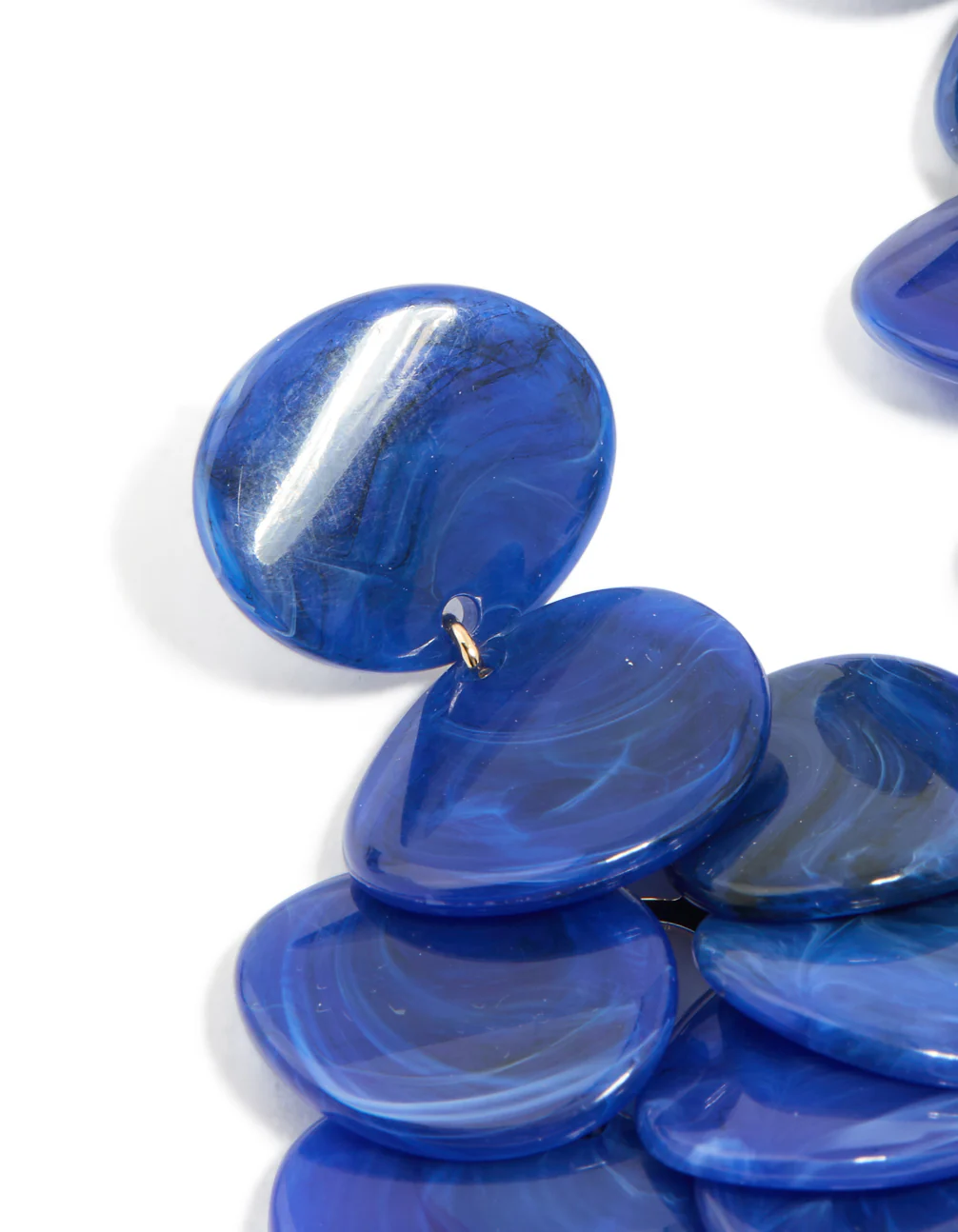 1435-dark-blue-acrylic-circles-waterfall-drop-earrings-4.webp Dark Blue Acrylic Circles Waterfall Drop Earrings