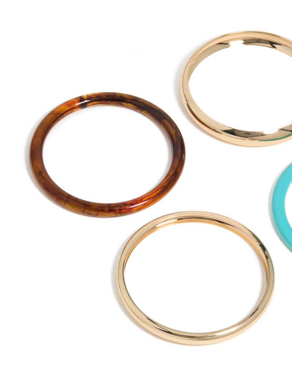 1446-gold-mixed-acrylic-bangles-4-pack-2.webp Gold & Mixed Acrylic Bangles 4-Pack