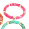 1447-worn-gold-pink-turquoise-acrylic-stretch-link-bracelets-3-pack-4.webp Worn Gold Pink & Turquoise Acrylic Stretch Link Bracelets 3-Pack