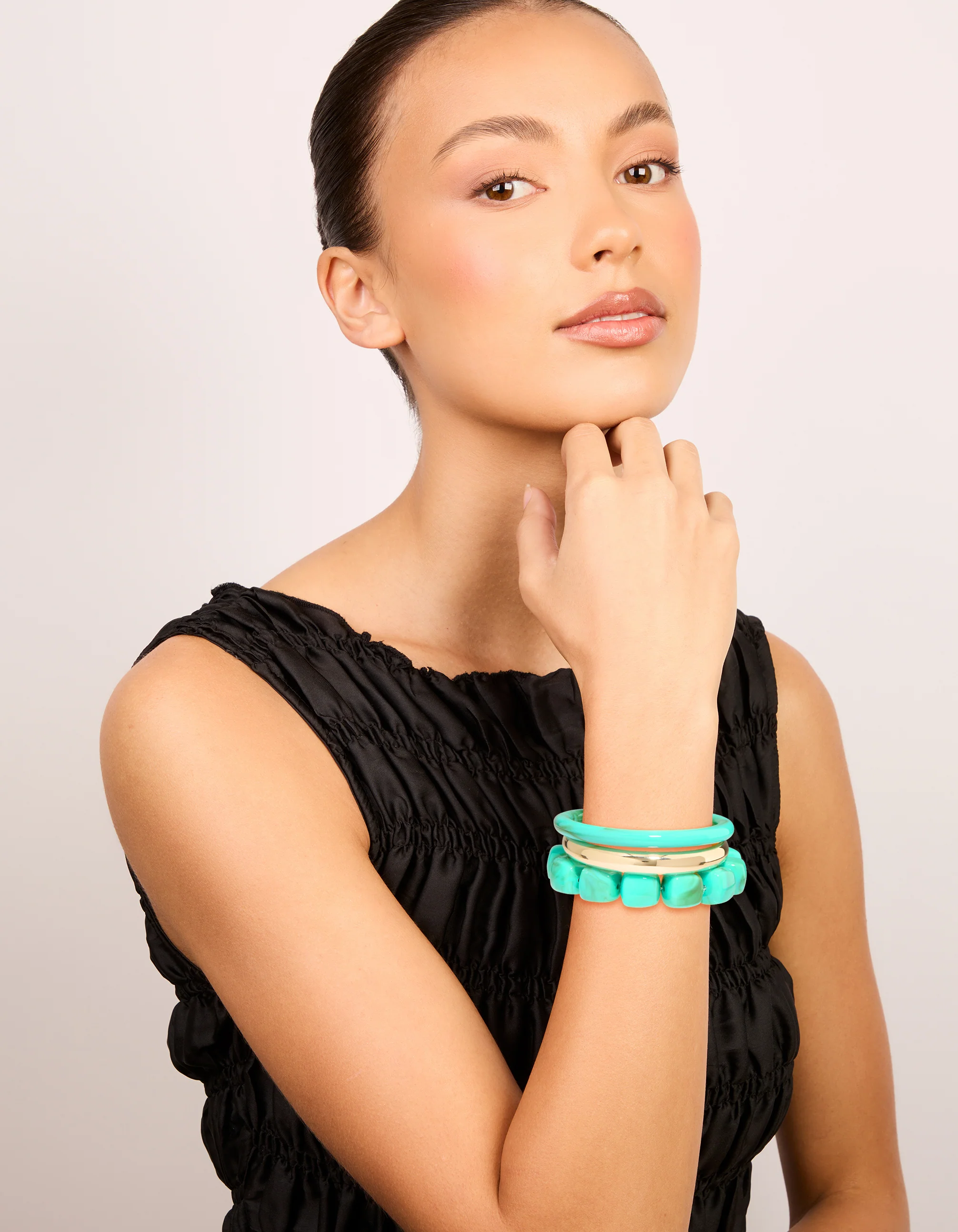 1448-gold-turquoise-acrylic-bracelets-3-pack-3.webp Gold & Turquoise Acrylic Bracelets 3-Pack