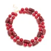 1450-red-acrylic-beaded-layered-necklace-2.webp Red Acrylic Beaded Layered Necklace