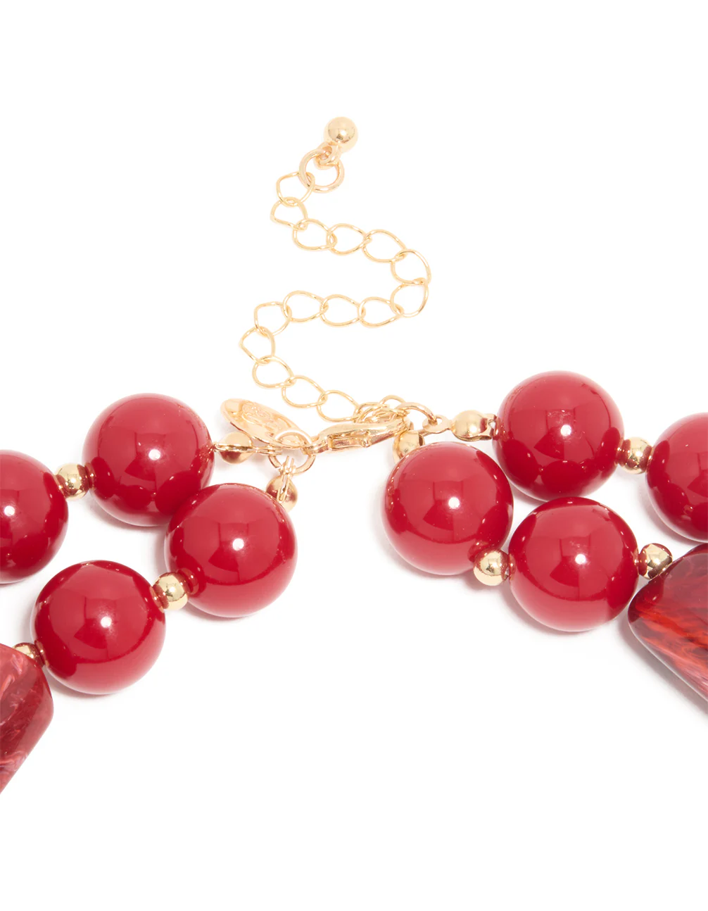 1450-red-acrylic-beaded-layered-necklace-3.webp Red Acrylic Beaded Layered Necklace