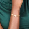 1451-gold-plated-cubic-zirconia-acrylic-flower-toggle-bracelet-2.webp Gold Plated Cubic Zirconia Acrylic Flower Toggle Bracelet