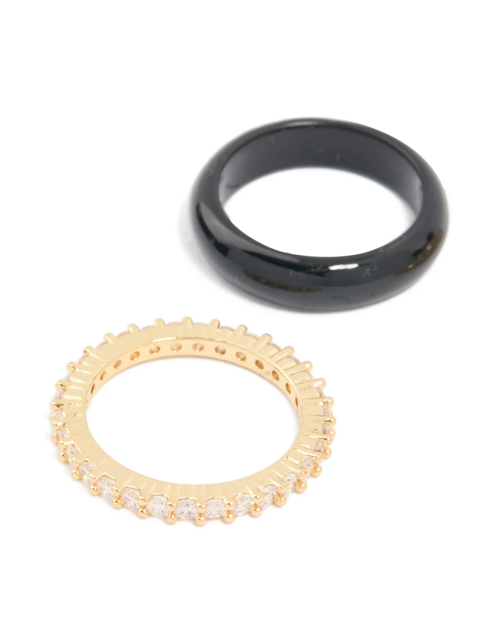 1455-black-acrylic-cubic-zirconia-rings-3-pack-4.webp Black Acrylic & Cubic Zirconia Rings 3-Pack