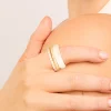 1469-gold-plated-pink-acrylic-cubic-zirconia-rings-3-pack-2.webp Gold Plated Pink Acrylic & Cubic Zirconia Rings 3-Pack