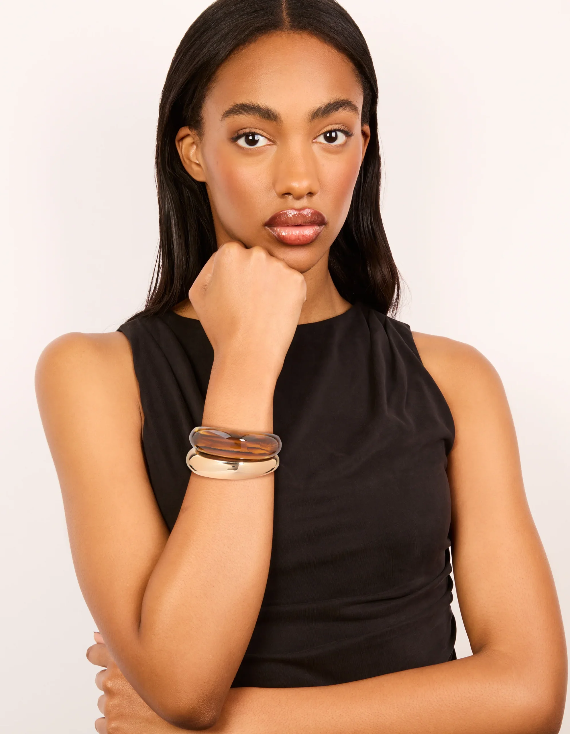 1477-brown-acrylic-gold-wrist-cuffs-2-pack-3.webp Brown Acrylic & Gold Wrist Cuffs 2-Pack