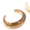Brown Acrylic & Gold Wrist Cuffs 2-Pack
