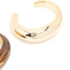 Brown Acrylic & Gold Wrist Cuffs 2-Pack