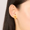 Yellow Acrylic Frangipani Flower Stud Earrings
